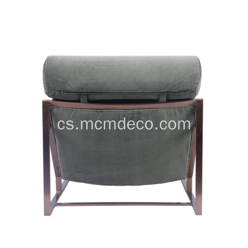 Moderní Milo Baughman Fabric Lounge Chair s Ottoman